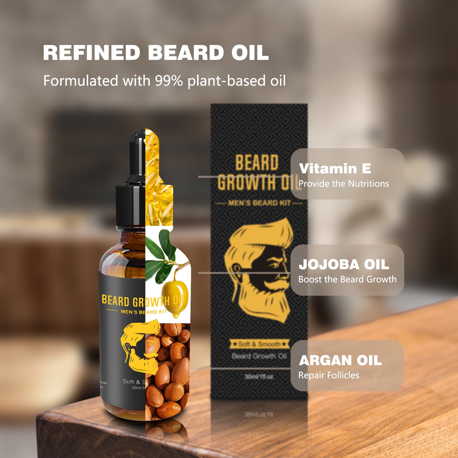 Men’s Beard Grooming Kit – Complete Beard Care & Styling Set