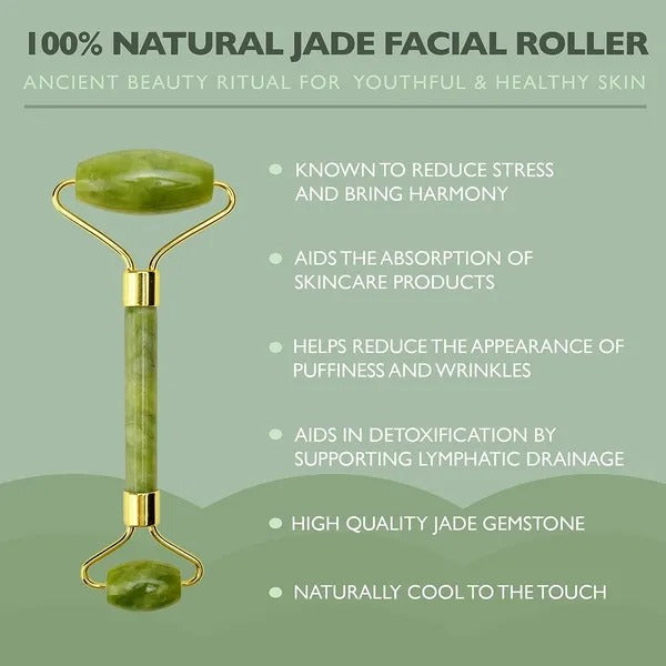 OceAura™ Natural Jade Facial Massage Roller