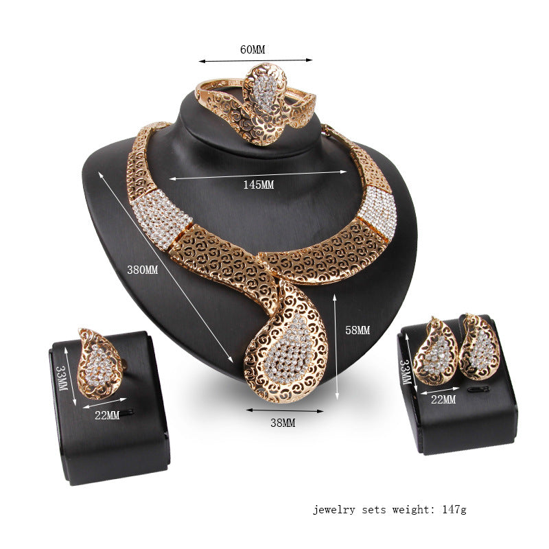 Luxury Gold Statement Jewelry Set