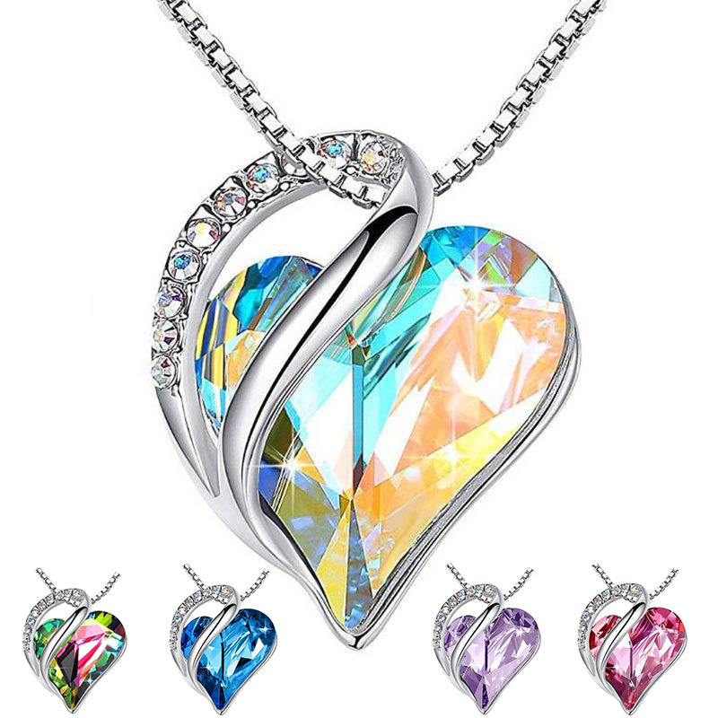 Aurora Prism Heart Necklace