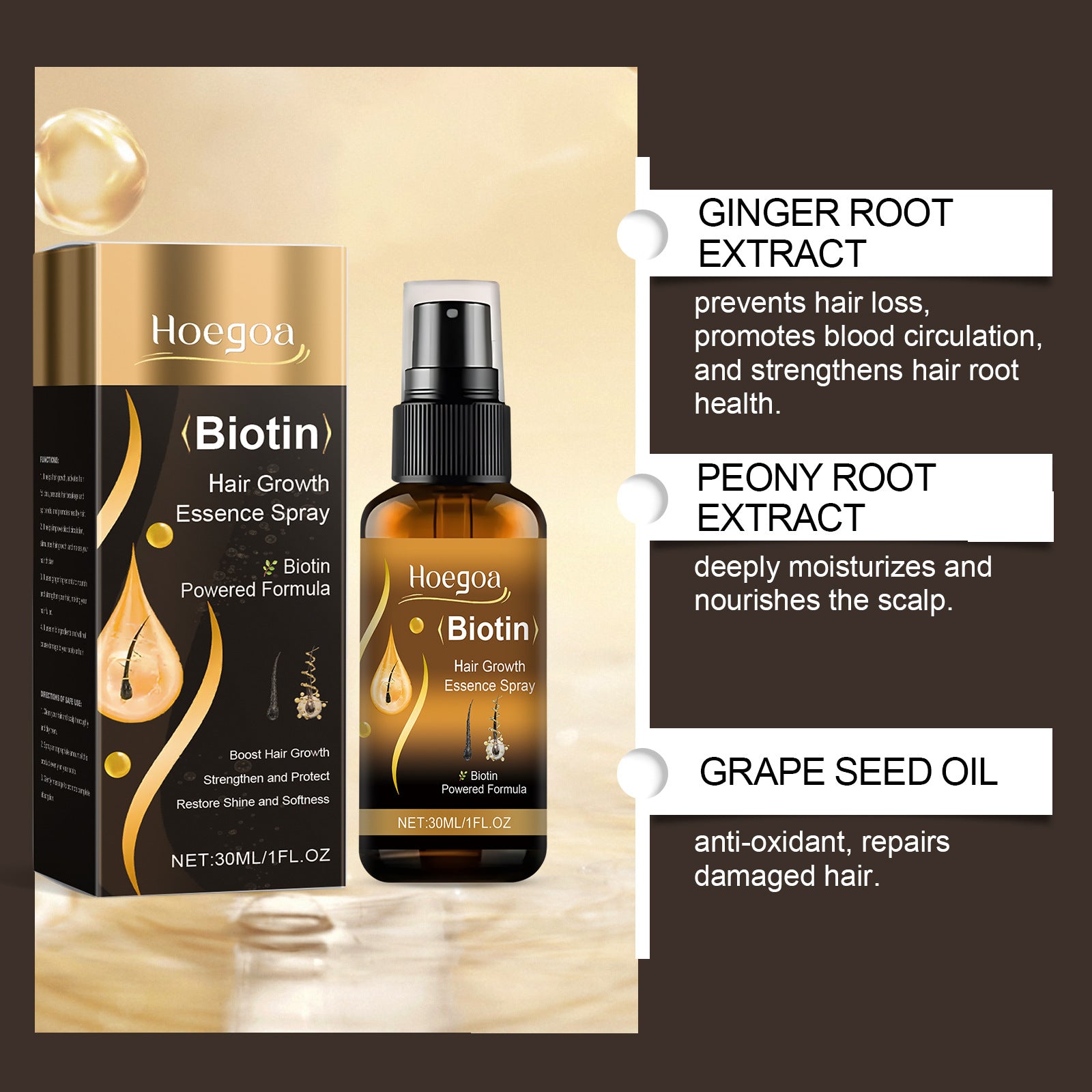 HOEGOA BIOTIN-Professional Hair Fortifying Treatment Spray