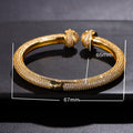 Full Pavé Crystal Golden Bangle – Ultimate Luxury Statement