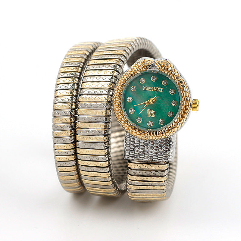 VELMORA LUXE™ Diamond Serpentine Bracelet Watch