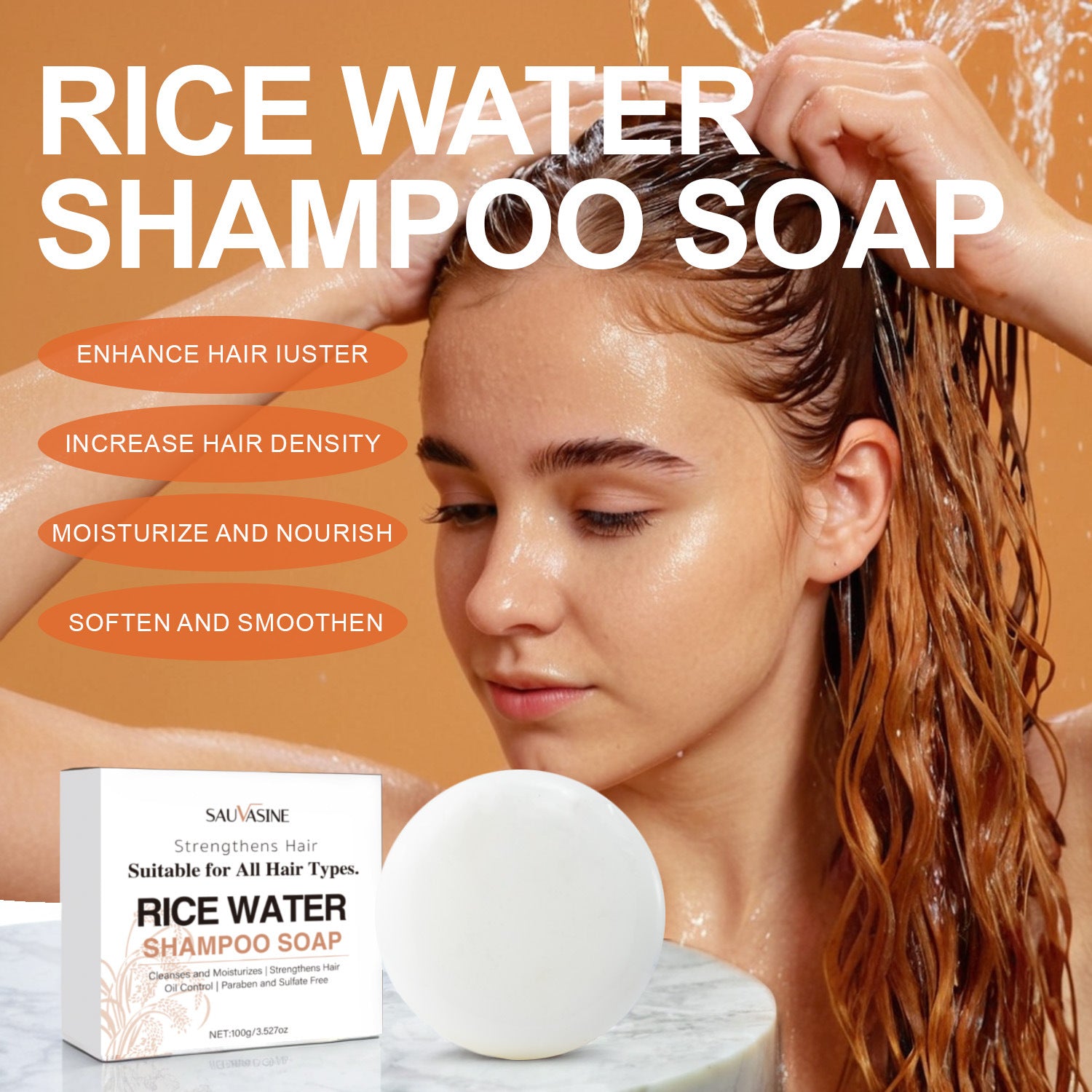 SAUVASINE™ Rice Water Shampoo Soap