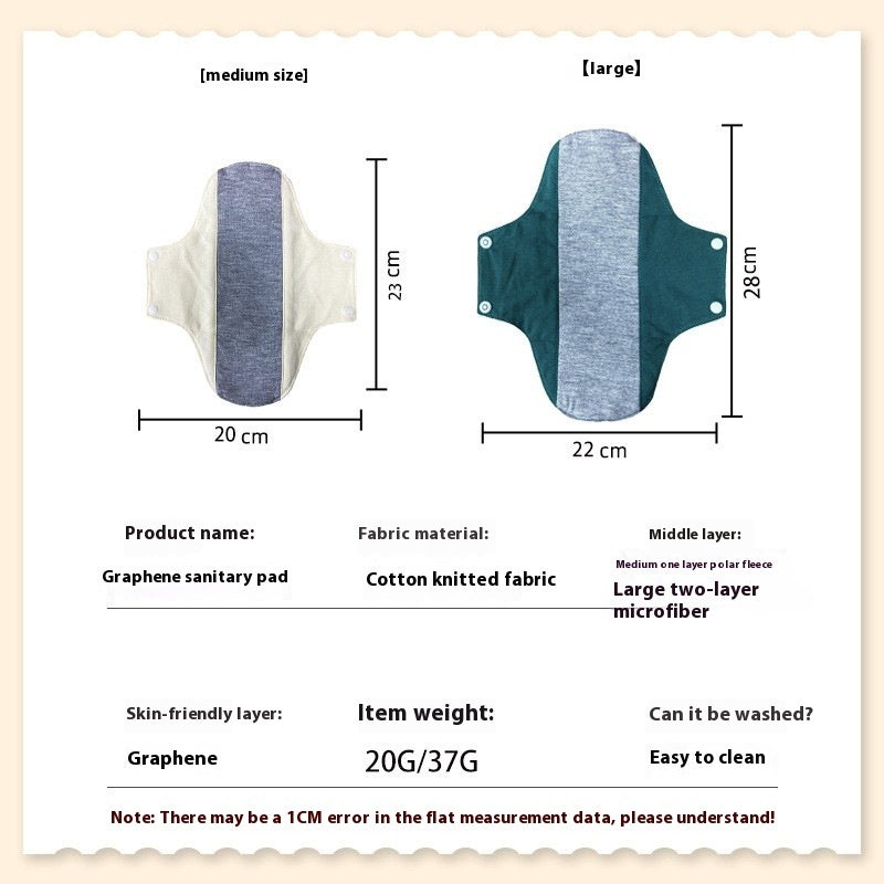 Biai Pure Cotton Graphene Reusable Sanitary Pad – Breathable Washable Period Pad