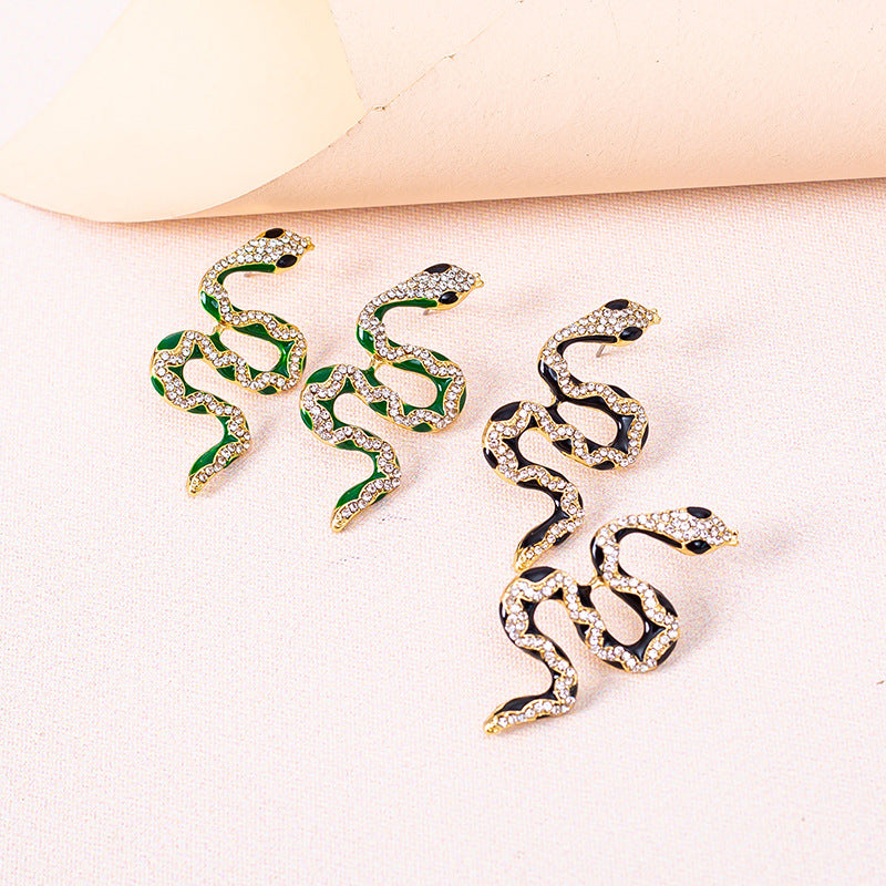 Snake Crystal Earrings – Bold, Fearless & Unforgettable