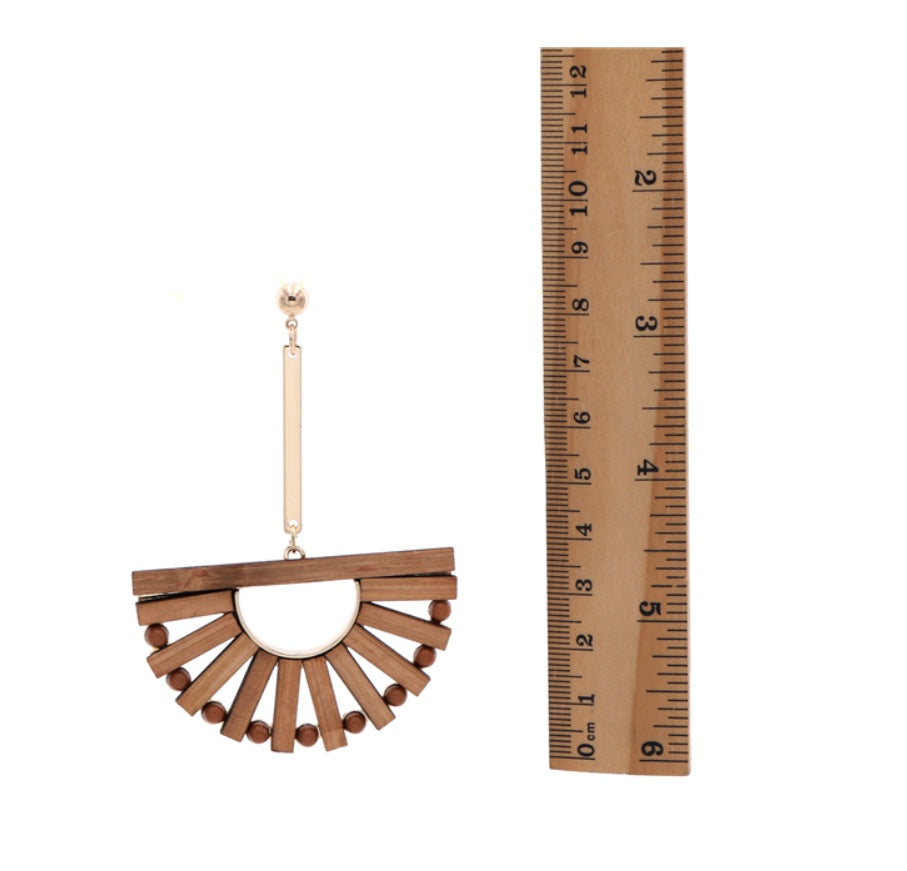Premium Bamboo-Inspired Geometric Earrings
