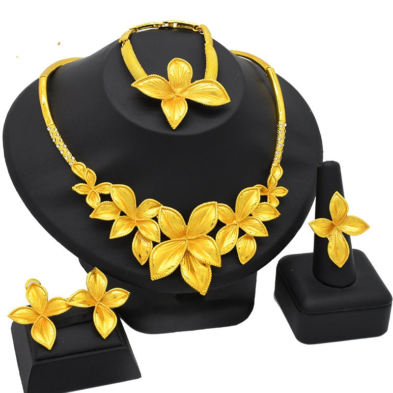 Royal Gold Floral Luxe Jewelry Set