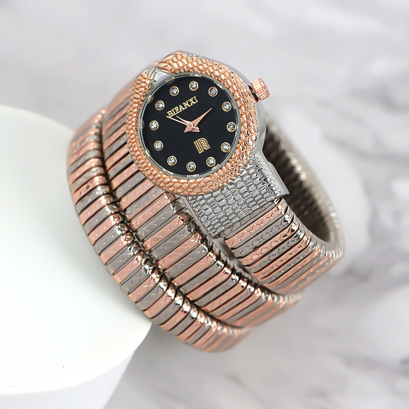 VELMORA LUXE™ Diamond Serpentine Bracelet Watch