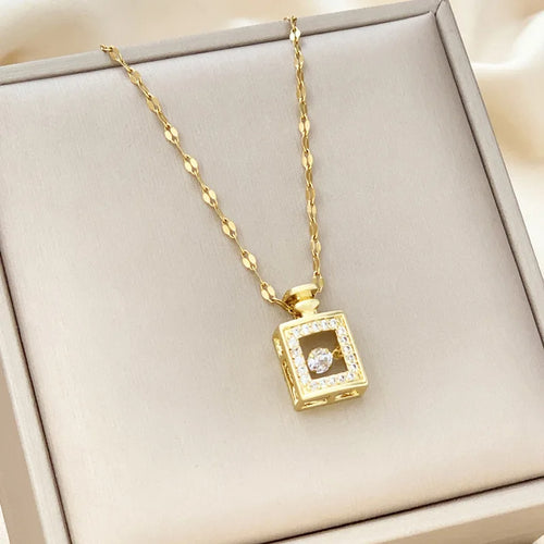 Aurelia Prism Cube Pendant Necklace