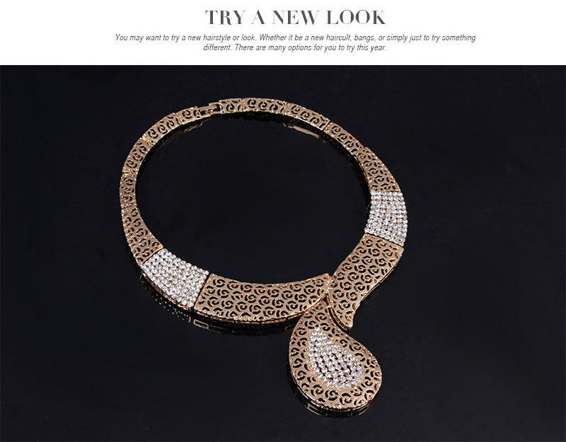 Luxury Gold Statement Jewelry Set