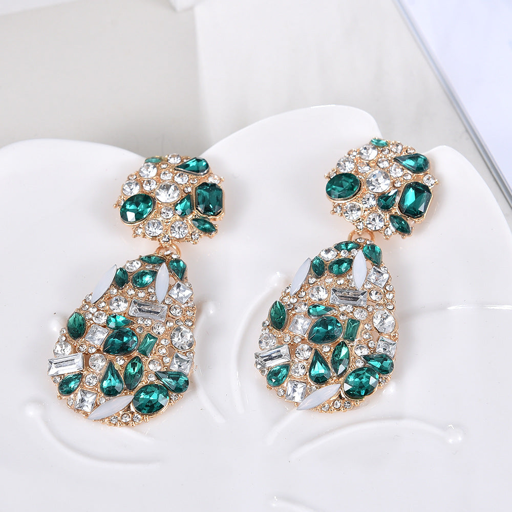 Emerald Green Dangle Earrings