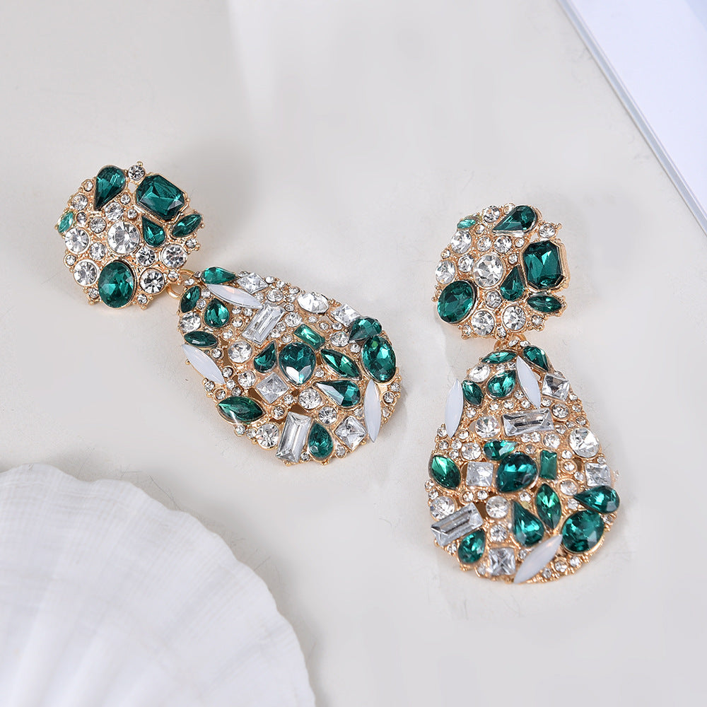 Emerald Green Dangle Earrings