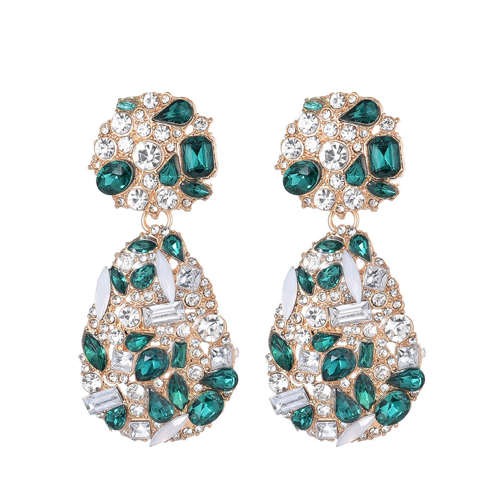Emerald Green Dangle Earrings