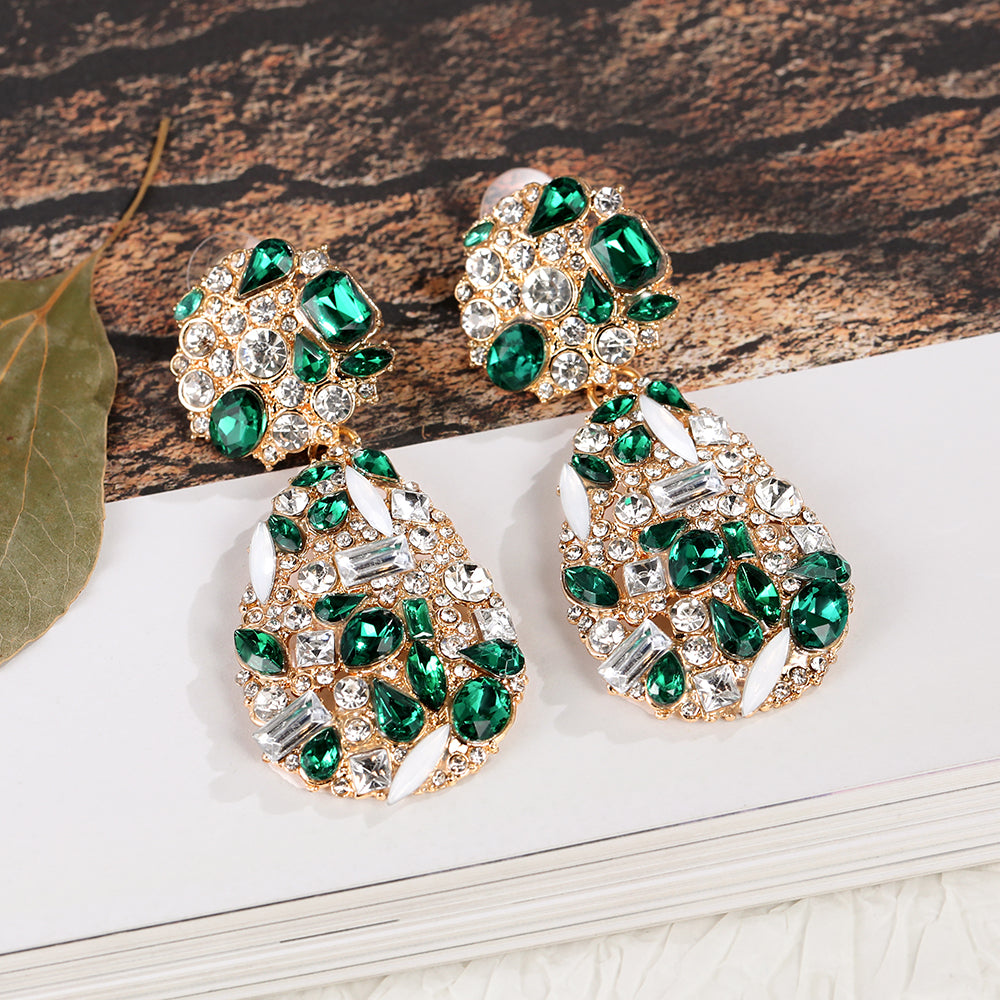 Emerald Green Dangle Earrings