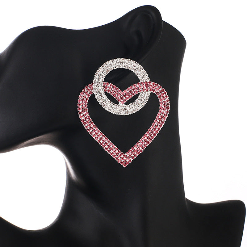 Double Heart Crystal Earrings – Love Meets Luxury