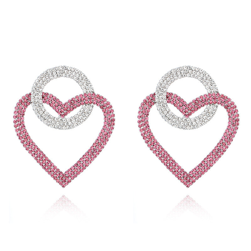 Double Heart Crystal Earrings – Love Meets Luxury