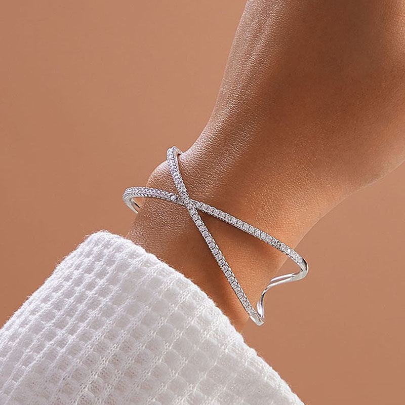 Glossy Gold Open Cuff Statement Bracelet