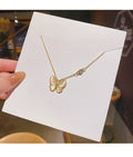 Lunaria Opal Butterfly Necklace