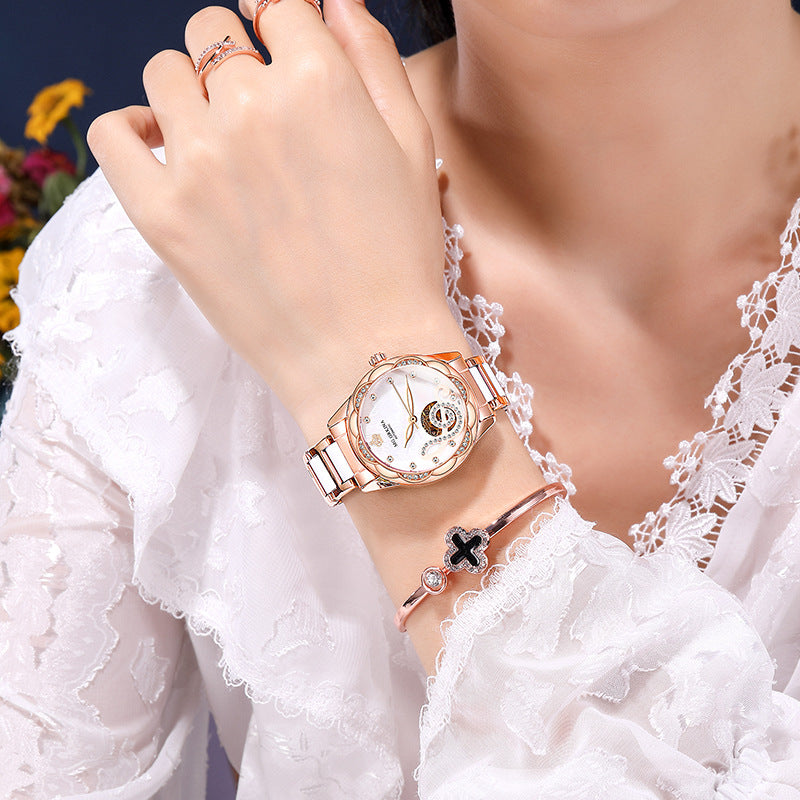 MG.OR KINA- Diamond Automatic Women’s Watch (Emerald Luxe Mechanical Edition)