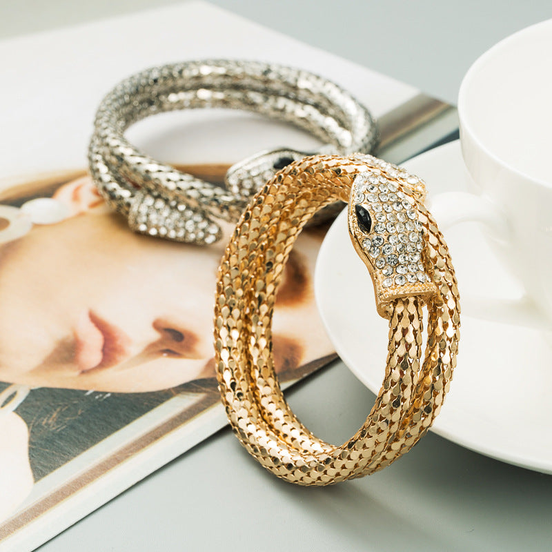 Luxury Crystal Snake Wrap Bracelet