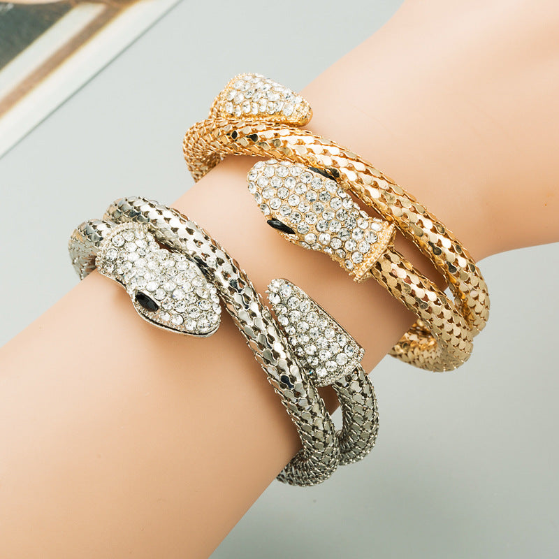 Luxury Crystal Snake Wrap Bracelet