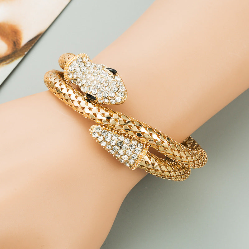 Luxury Crystal Snake Wrap Bracelet