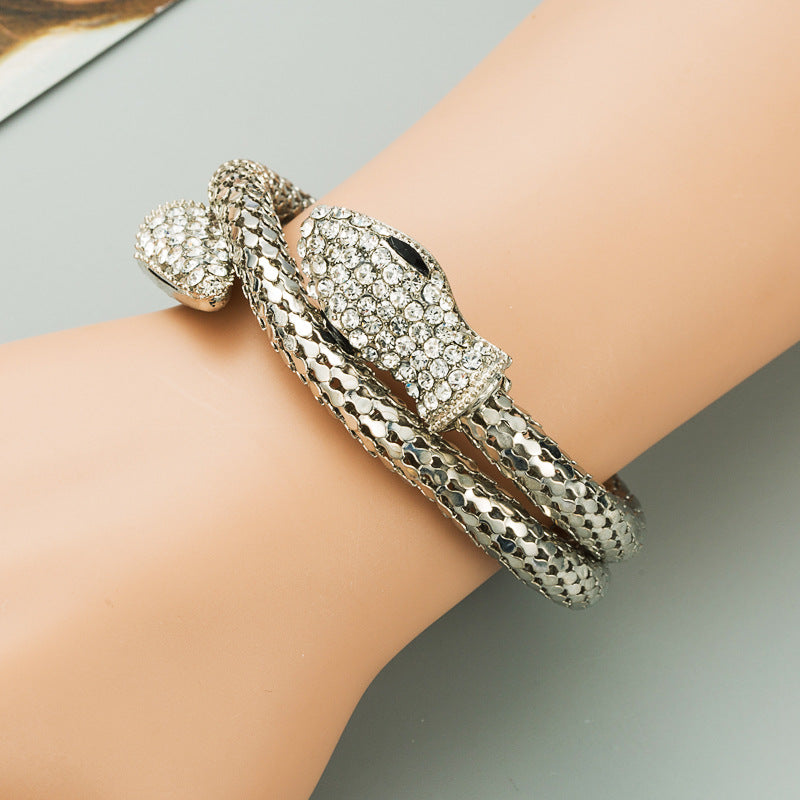 Luxury Crystal Snake Wrap Bracelet