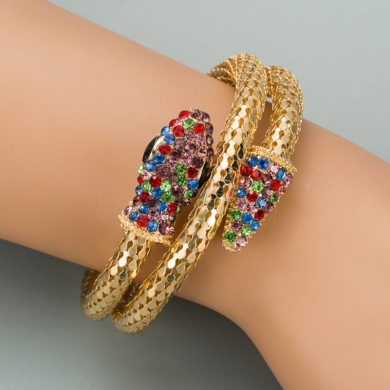 Luxury Crystal Snake Wrap Bracelet