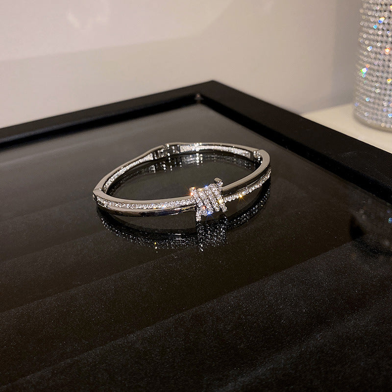Luxury Crystal Knot Bangle Bracelet