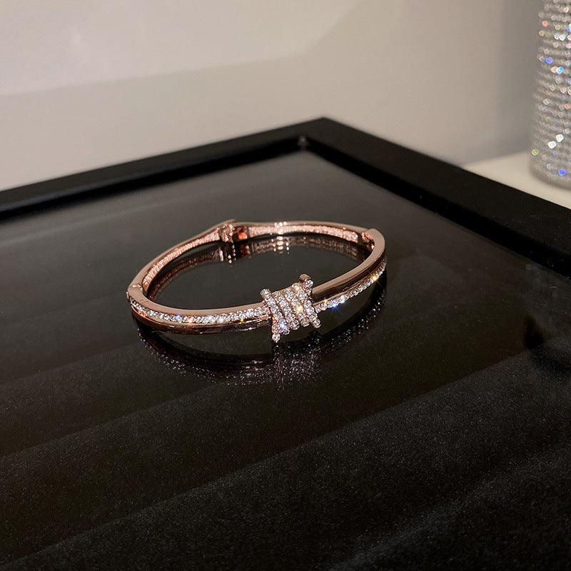 Luxury Crystal Knot Bangle Bracelet