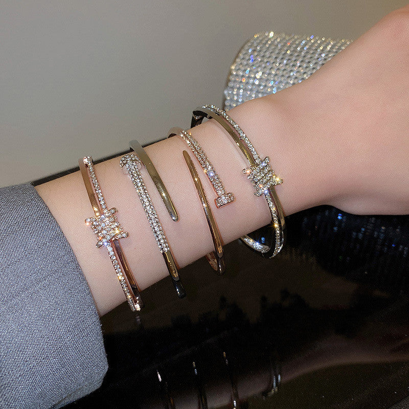 Luxury Crystal Knot Bangle Bracelet