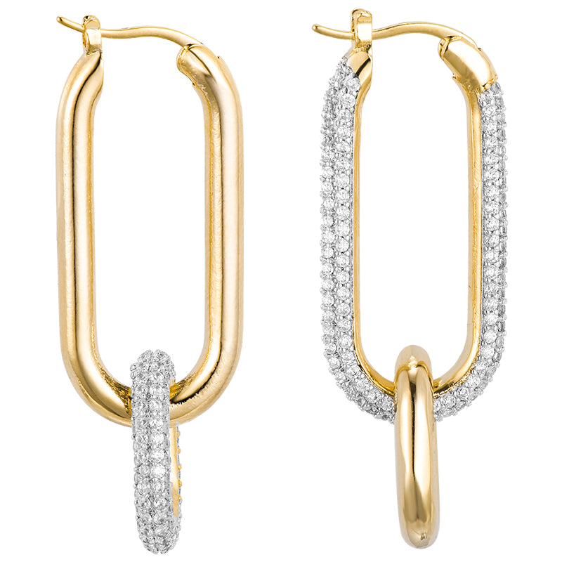 Premium Double Ring Asymmetric Earrings