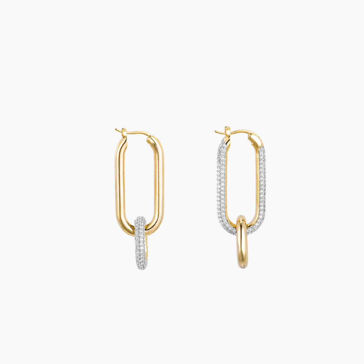 Premium Double Ring Asymmetric Earrings