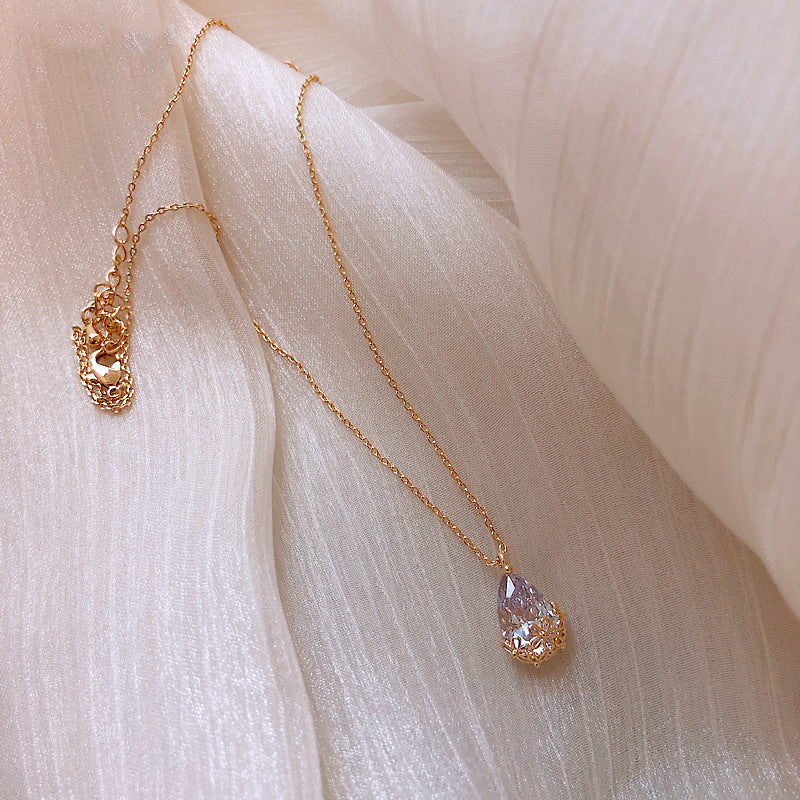 Aurelia Crystal Water Drop Necklace