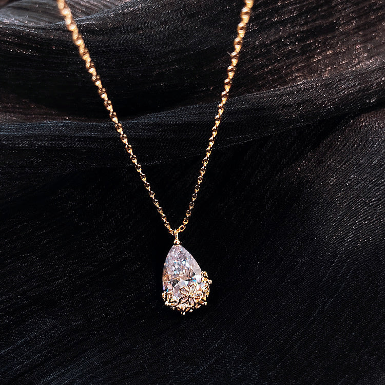 Aurelia Crystal Water Drop Necklace
