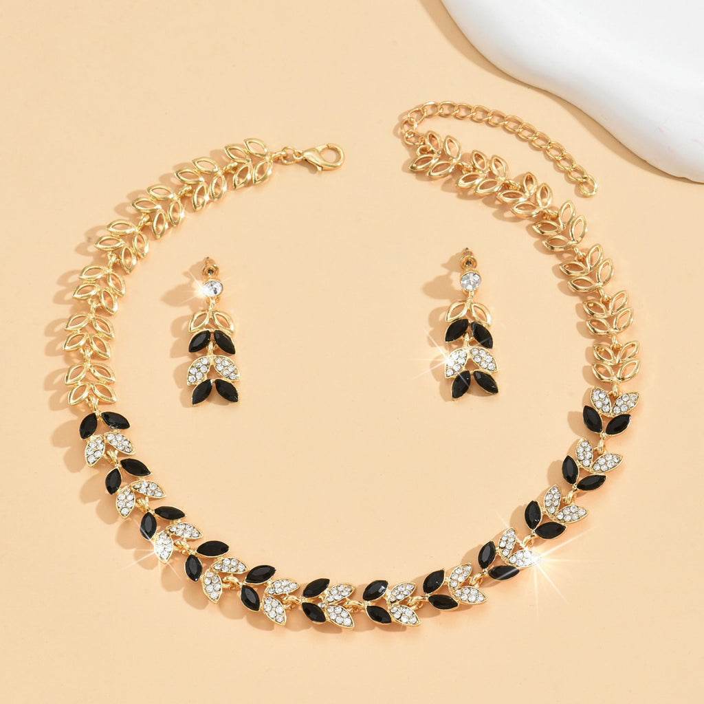 Emerald Leaf Luxury Jewelry Set