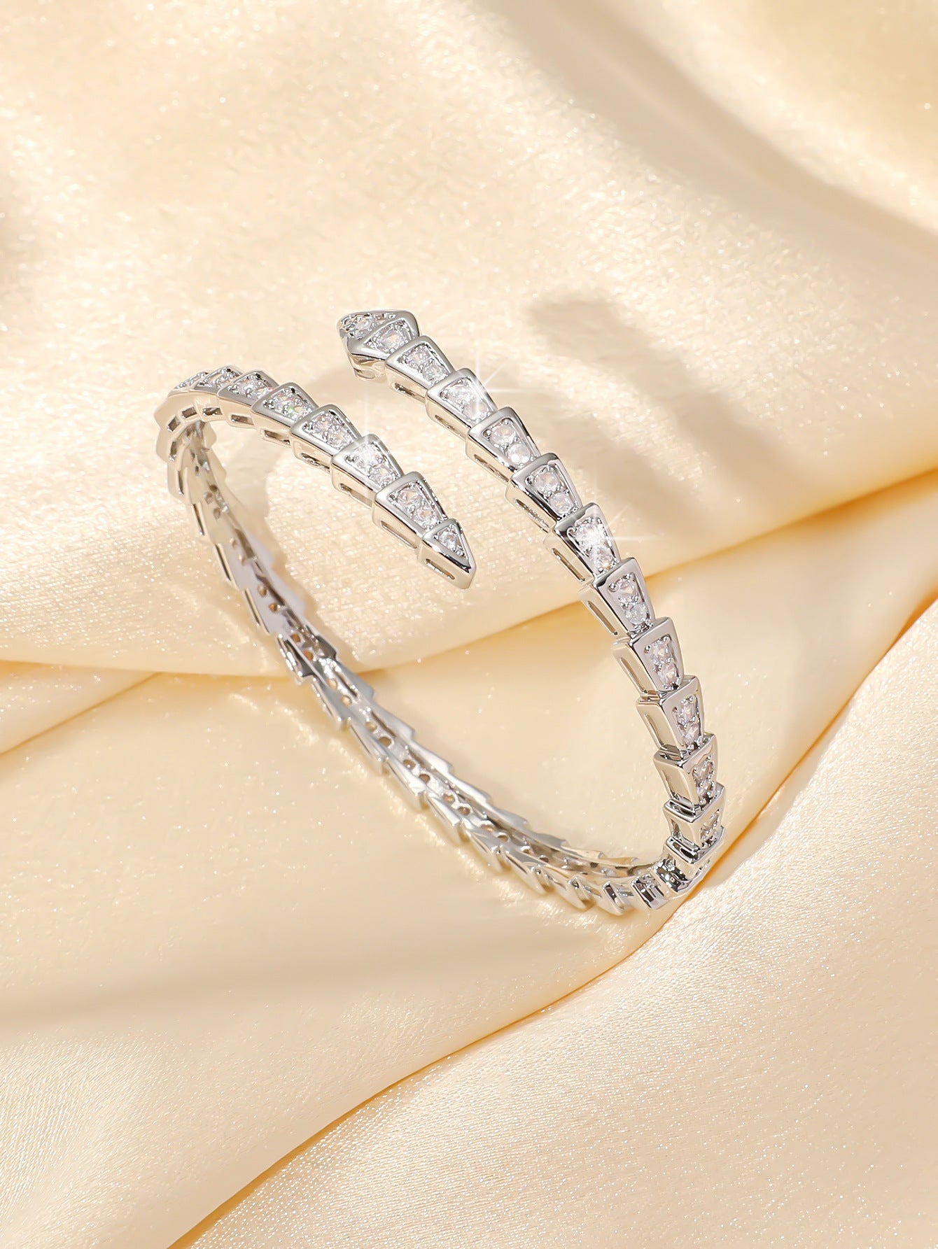 Serpent Zircon Luxe Bracelet – Power Meets Seductive Elegance