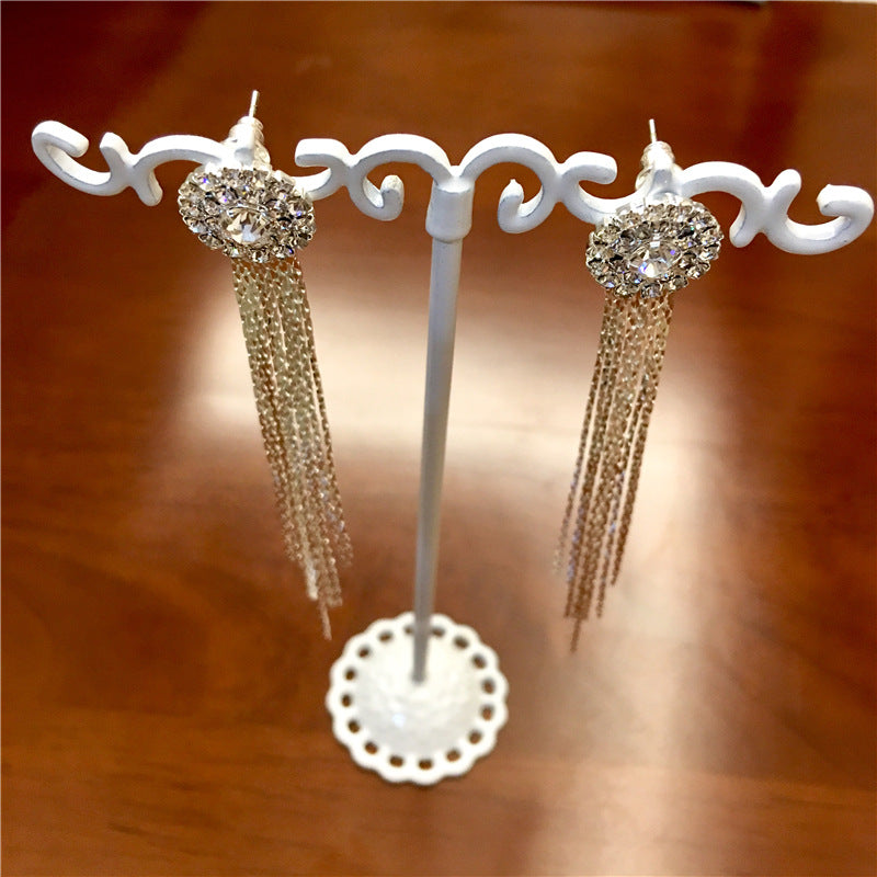 Premium Crystal Tassel Earrings