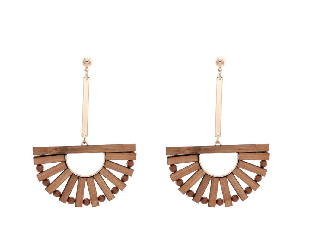 Premium Bamboo-Inspired Geometric Earrings