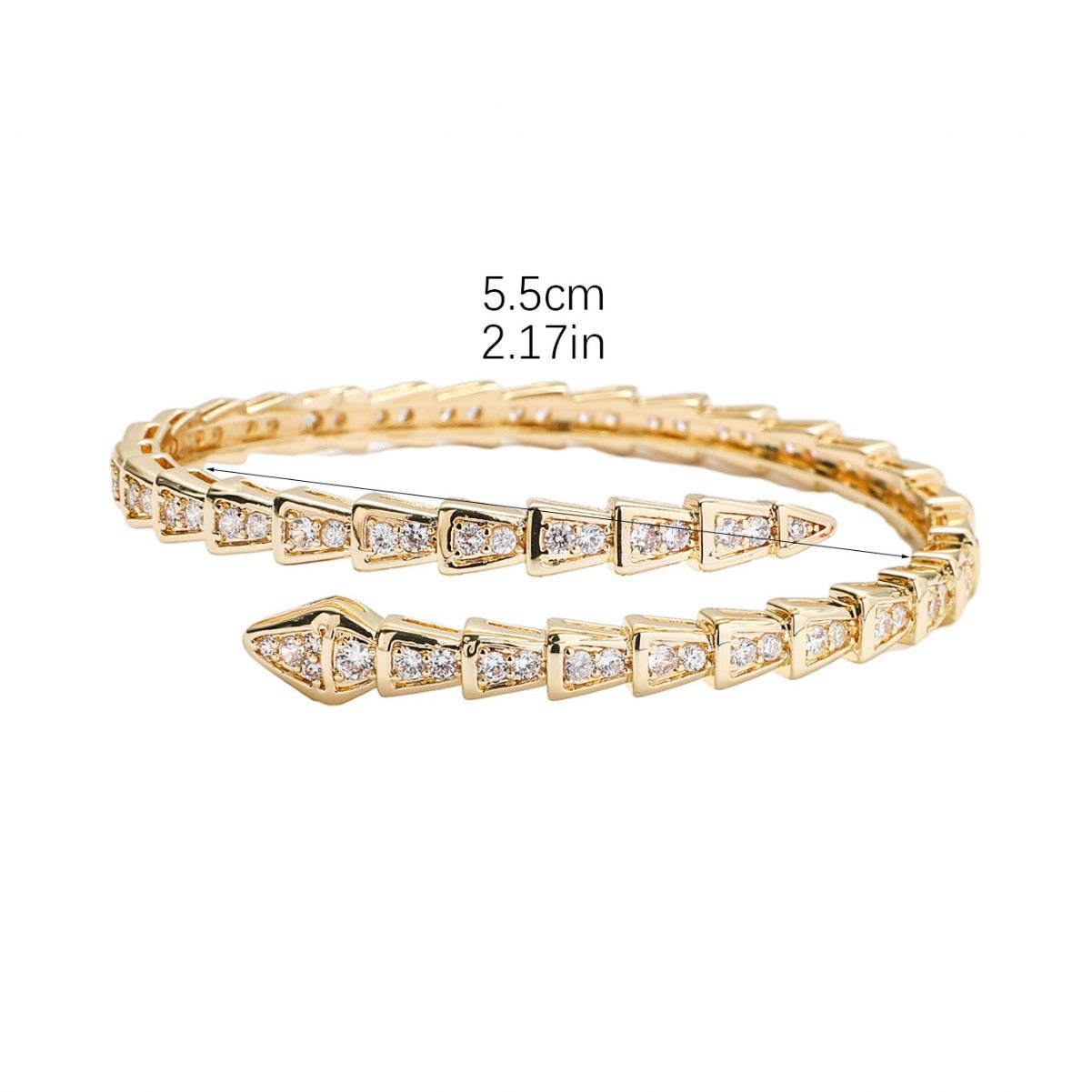 Serpent Zircon Luxe Bracelet – Power Meets Seductive Elegance