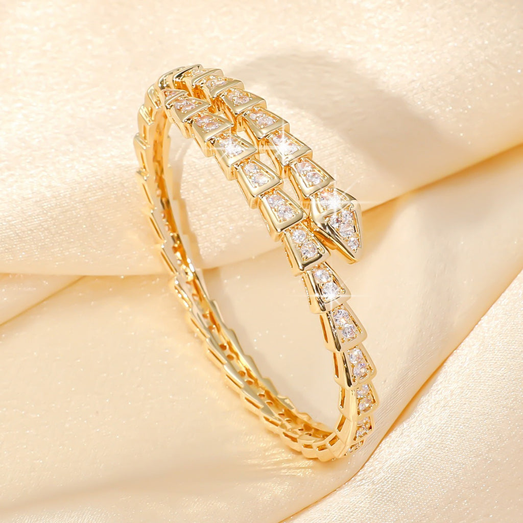 Serpent Zircon Luxe Bracelet – Power Meets Seductive Elegance