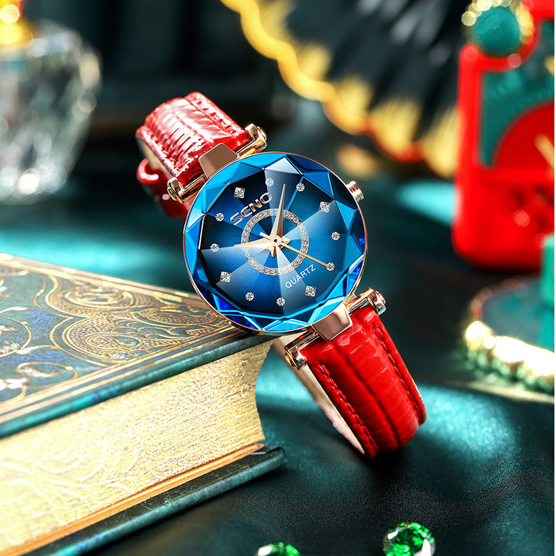 SENO Crystal Facet Women’s Quartz Watch
