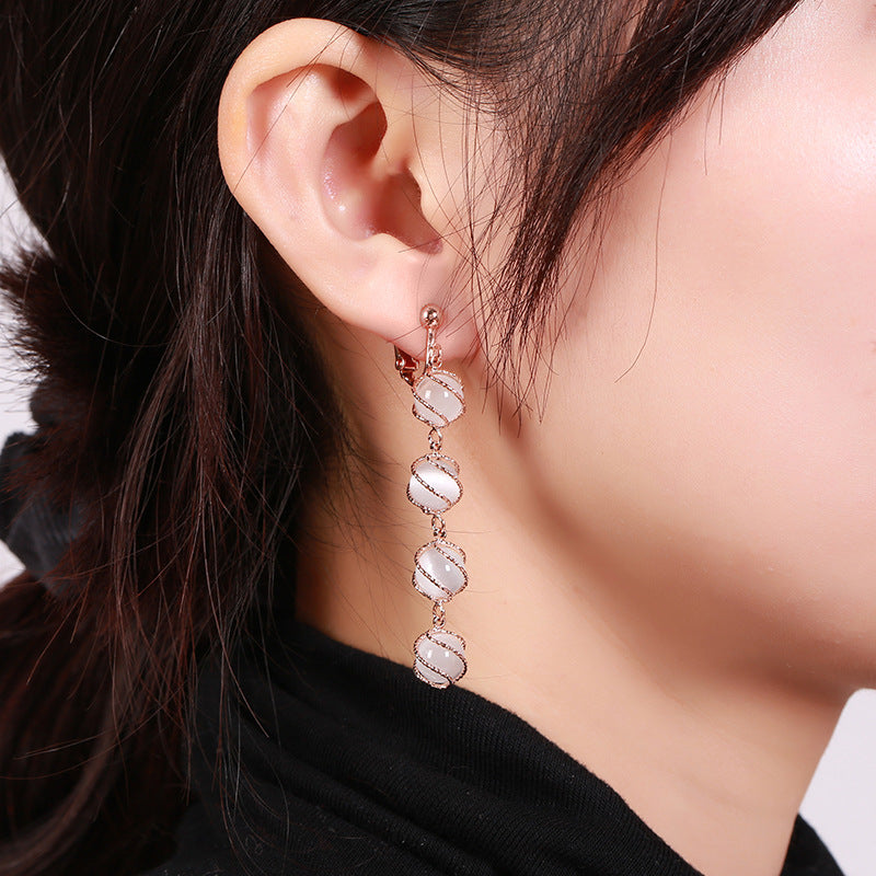 Irregular Resin Zircon Earrings