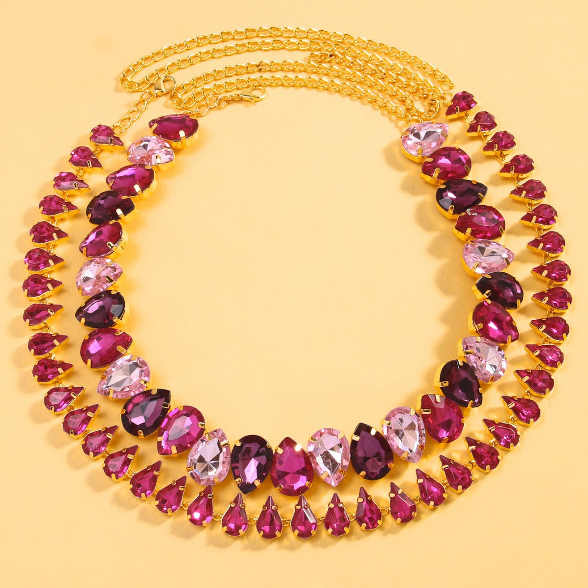 Royal Drop Crystal Statement Necklace
