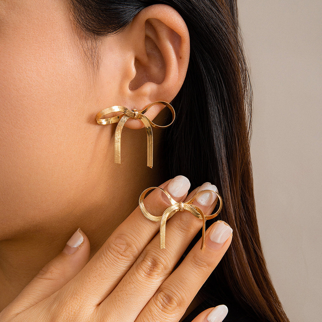 Elegant Bow Knot Minimal Jewelry Set