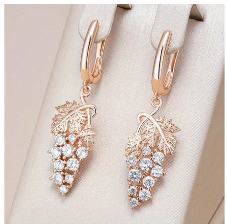 Premium Gold Crystal Cluster Earrings