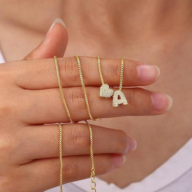 Initial Heart Signature Necklace