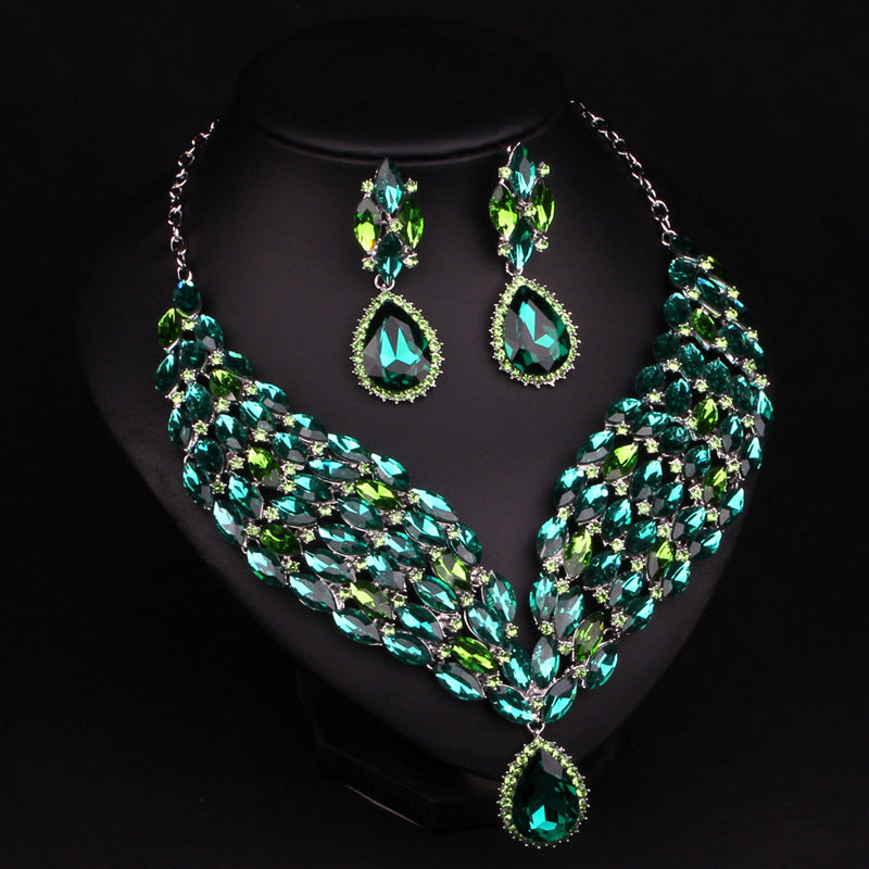 Royal Emerald Crystal Jewelry Set