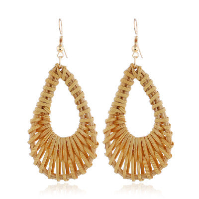 Premium Bamboo-Inspired Geometric Earrings